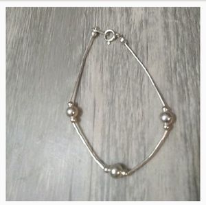 Sterling silver beaded bracelet